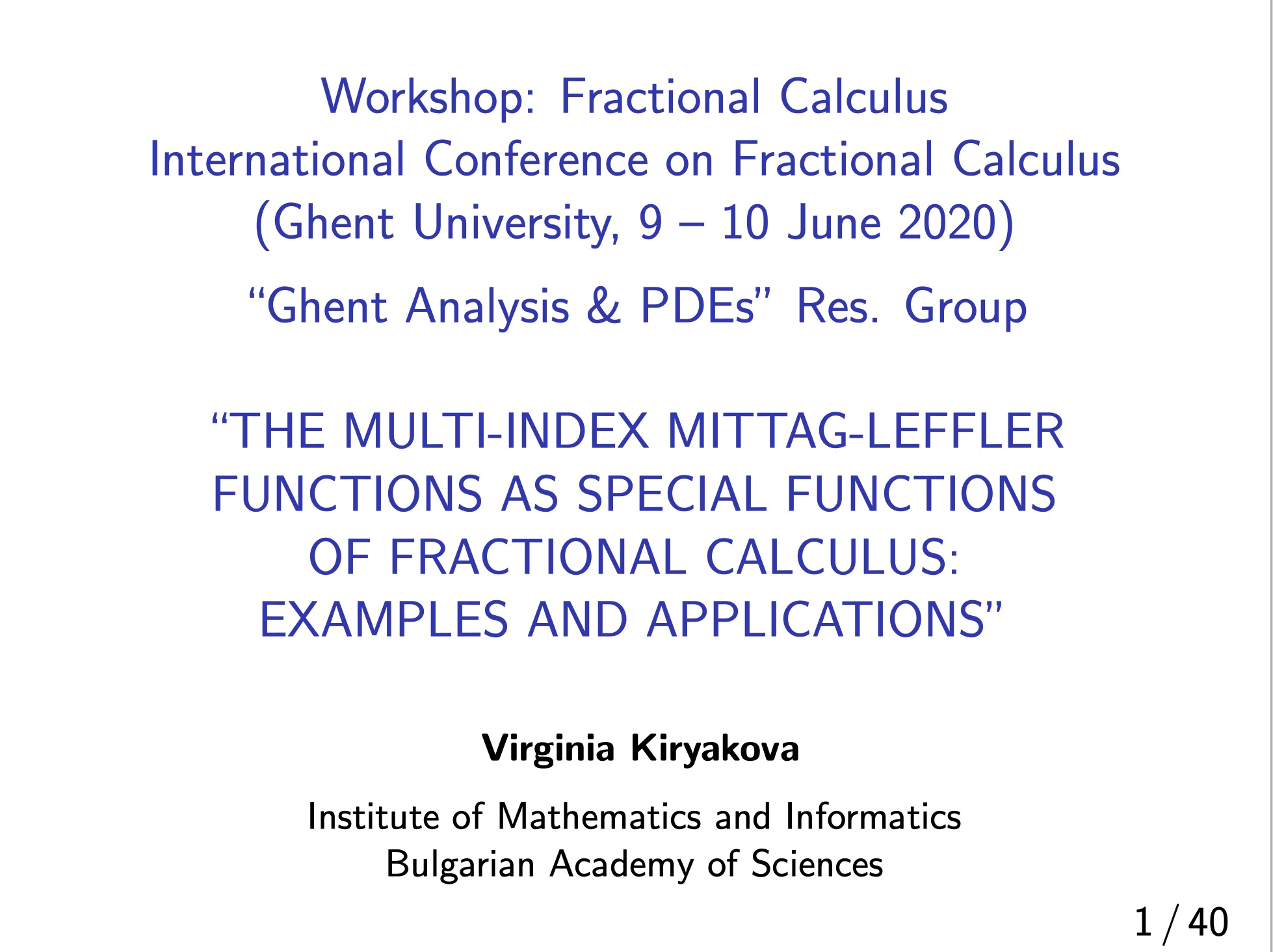 V Kiryakova-FCW-Ghent 2020