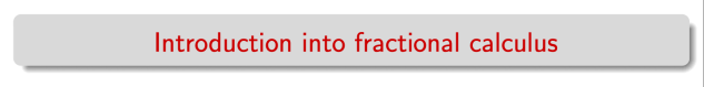 intro fracderivatives