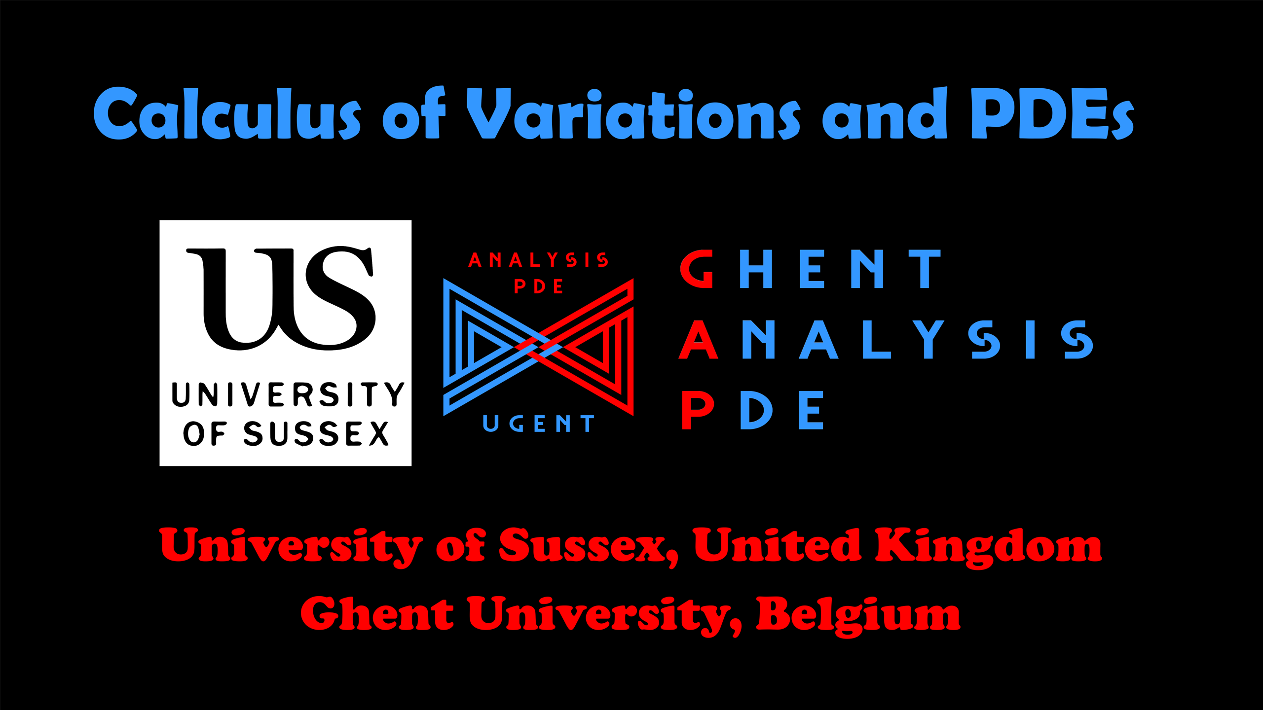 Trends in Calculus of Variations and PDEs – Ghent Analysis & PDE Center
